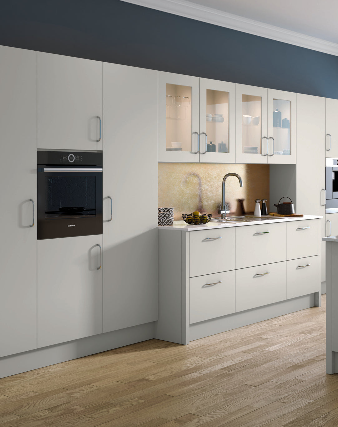 Kitchen Door - Valencia - Light Grey Matt - Aspin Collins