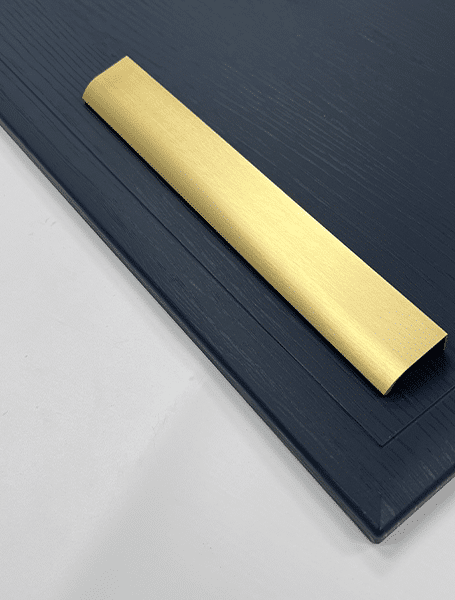 Lip Cabinet Door Handle | Sleek Handle in Black & Brushed Brass | Aspin Collins