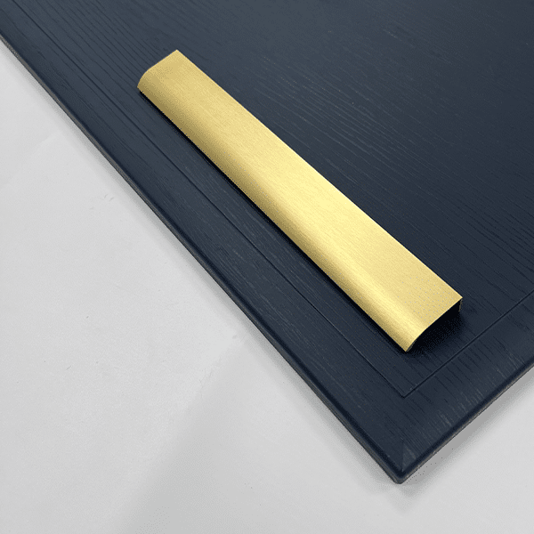 Lip Cabinet Door Handle | Sleek Handle in Black & Brushed Brass | Aspin Collins