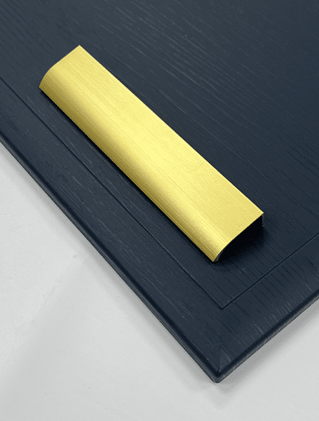 Lip Cabinet Door Handle | Sleek Handle in Black & Brushed Brass | Aspin Collins