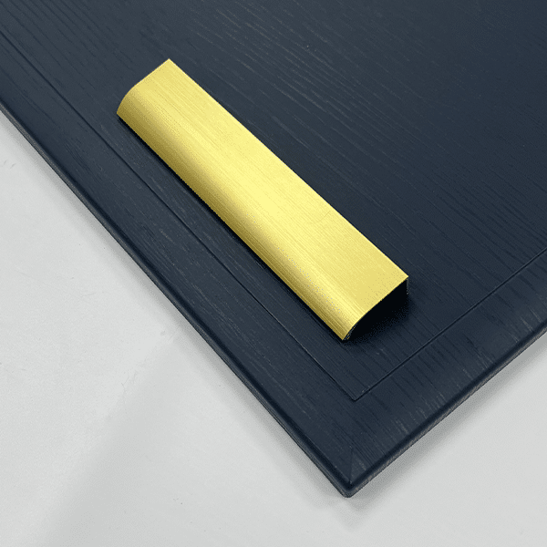 Lip Cabinet Door Handle | Sleek Handle in Black & Brushed Brass | Aspin Collins