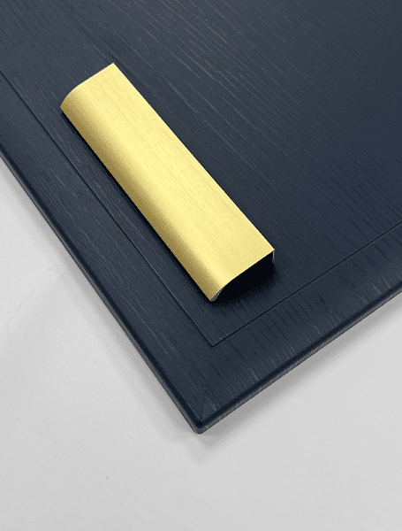 Lip Cabinet Door Handle | Sleek Handle in Black & Brushed Brass | Aspin Collins