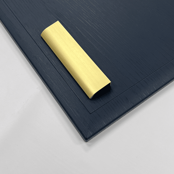 Lip Cabinet Door Handle | Sleek Handle in Black & Brushed Brass | Aspin Collins