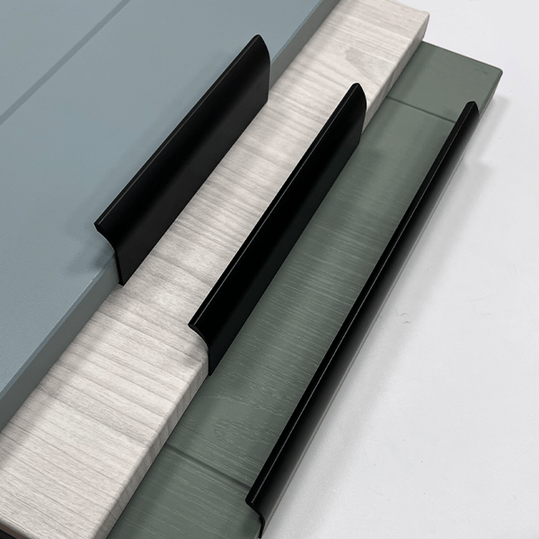 Lip Cabinet Door Handle | Sleek Handle in Black & Brushed Brass | Aspin Collins