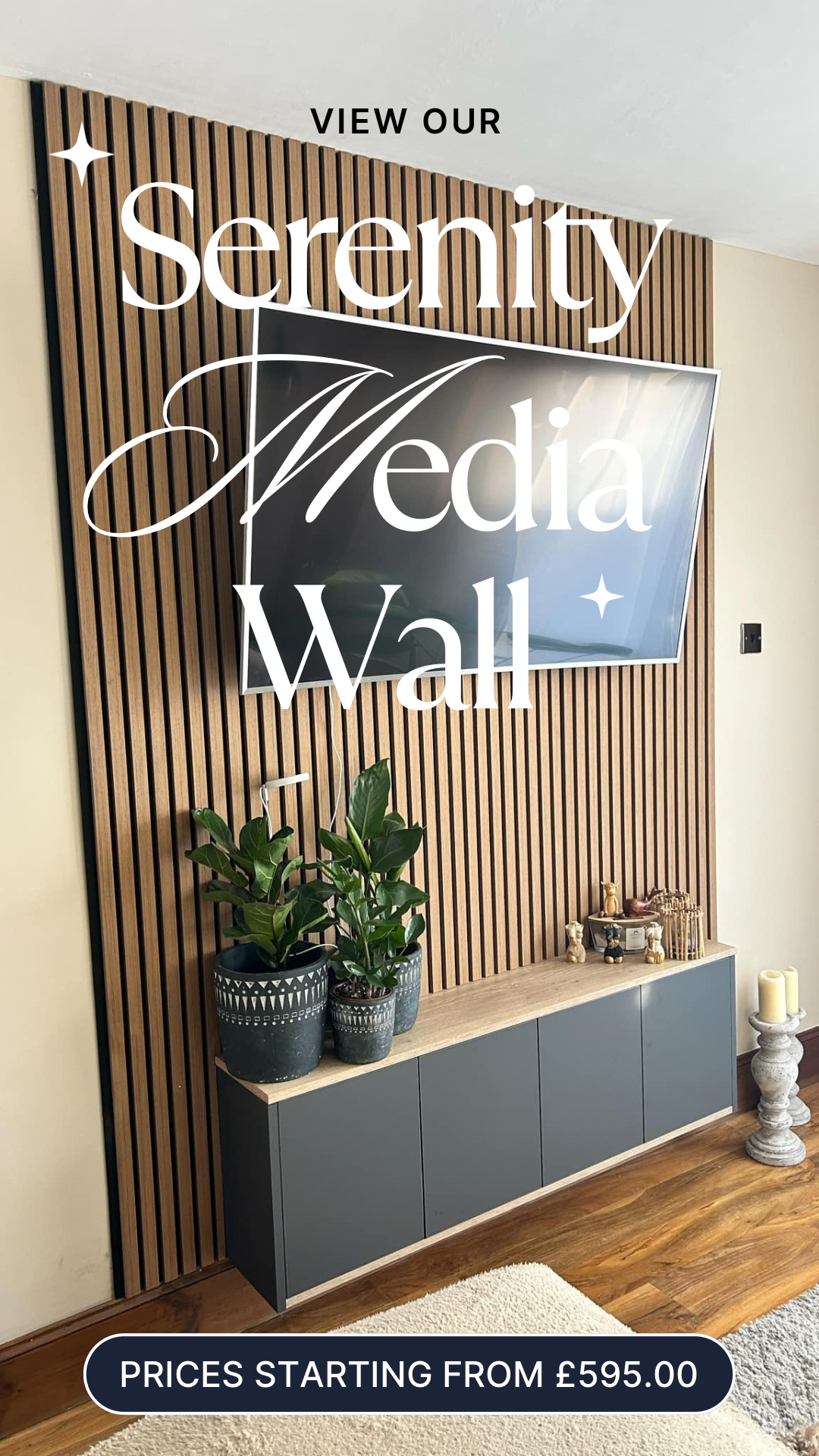 The Serenity Media Wall Series | Slimline Media Wall DIY | Aspin Collins