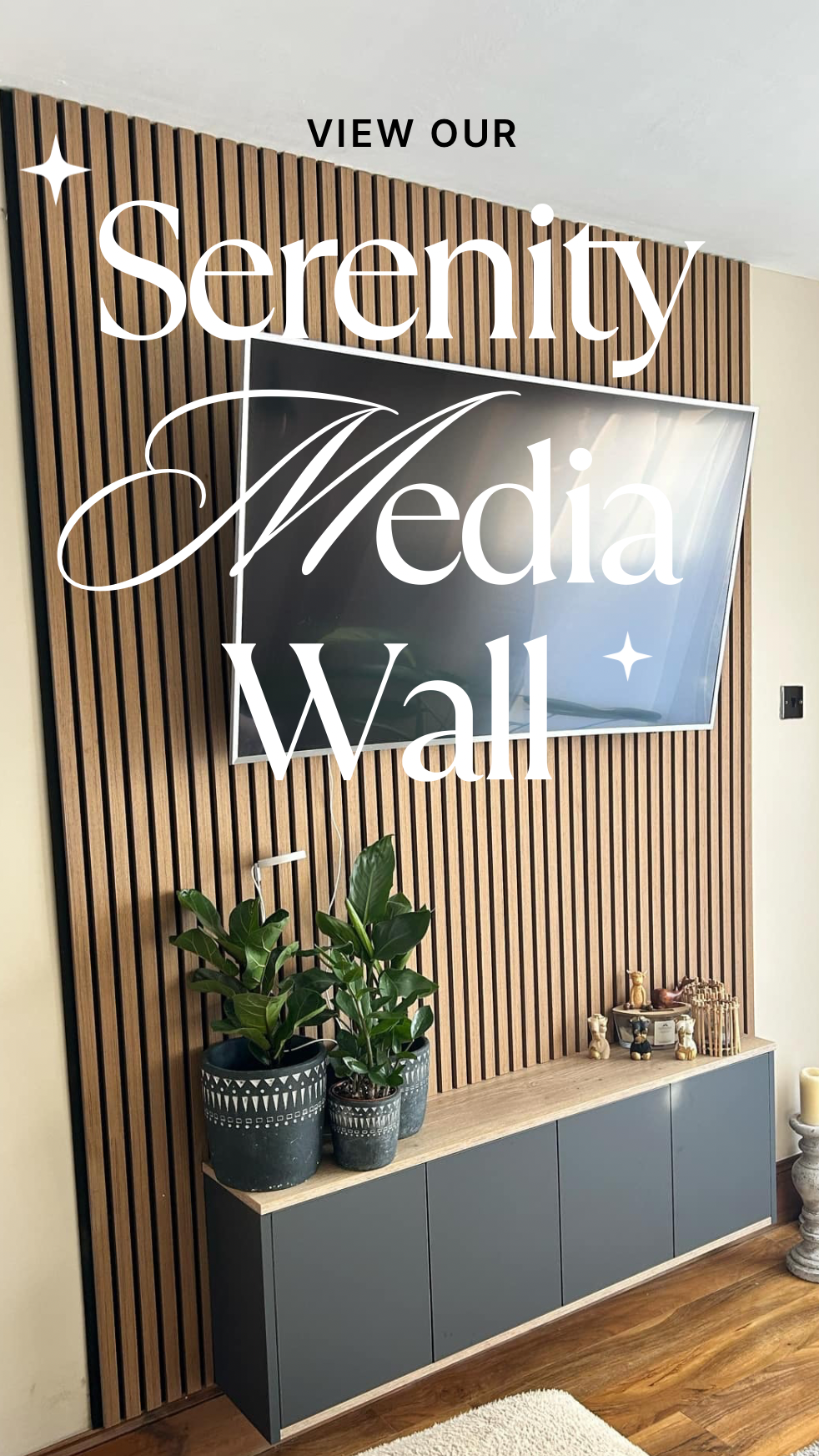 The Serenity Media Wall Series | Slimline Media Wall DIY | Aspin Collins