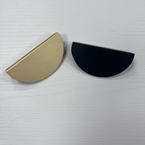 Harrow Crescent Pull Handle – Gold, Black | Elegant Cupboard Fitting | Aspin Collins