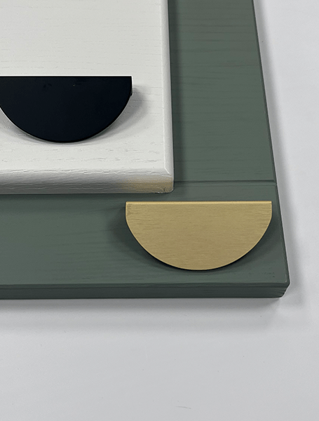 Harrow Crescent Pull Handle – Gold, Black | Elegant Cupboard Fitting | Aspin Collins