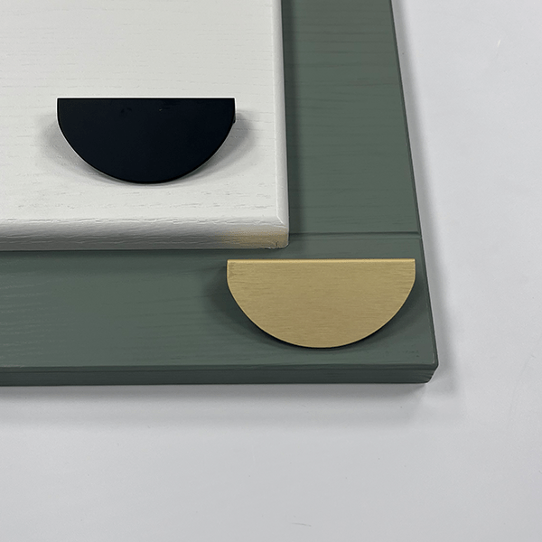 Harrow Crescent Pull Handle – Gold, Black | Elegant Cupboard Fitting | Aspin Collins