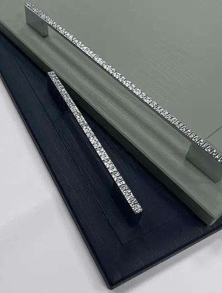 Mosaic Crystal Bar Handle – Chrome | Aspin Collins