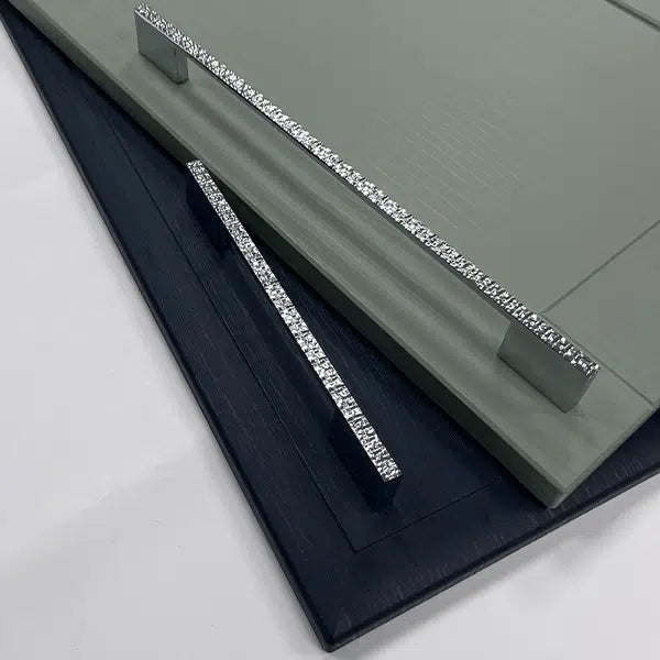 Mosaic Crystal Bar Handle – Chrome | Aspin Collins