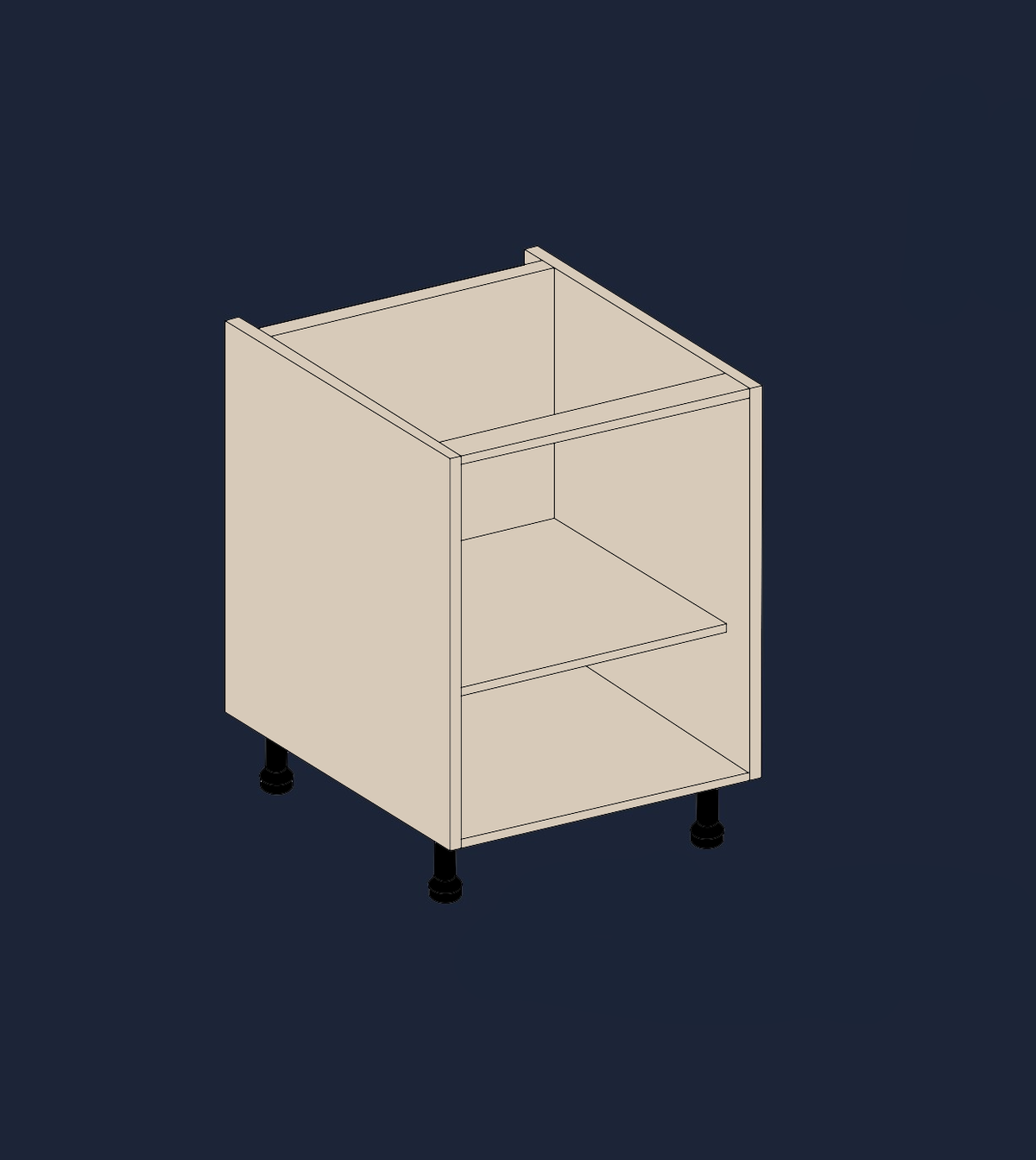 Single Base Kitchen Unit | Customisable Storage with Quick 2-Minute Assembly | Aspin Collins