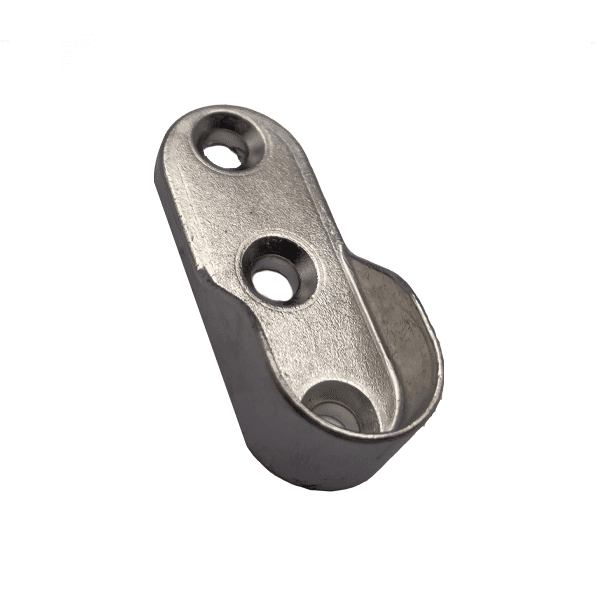 Wardrobe Rail End Supports | Nickel Rail Brackets | Set of 2 | Aspin Collins