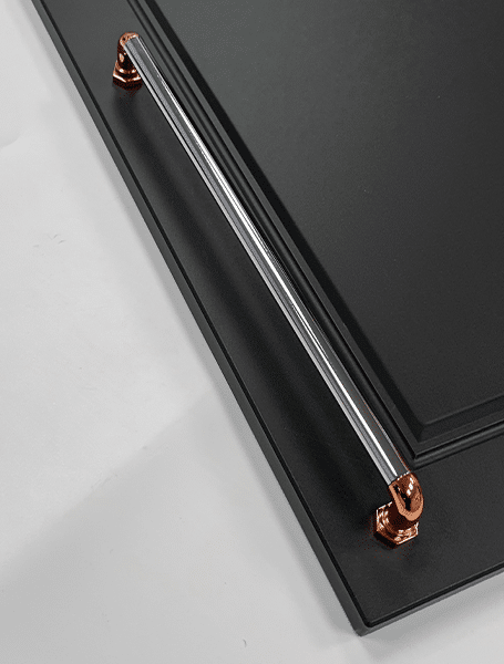Copper & Chrome Pull Bar Handle | Dawn | Modern Cabinet & Drawer Handle | Aspin Collins