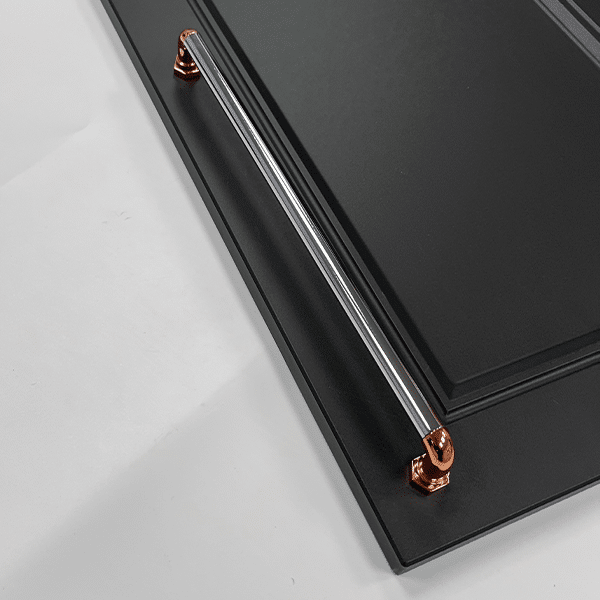 Copper & Chrome Pull Bar Handle | Dawn | Modern Cabinet & Drawer Handle | Aspin Collins