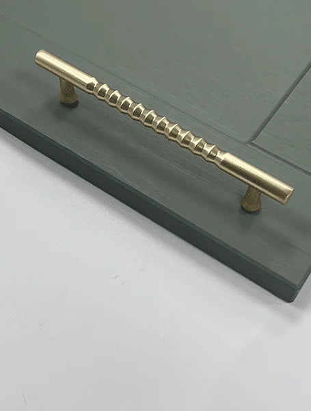 Kelmscott Spiral-Ribbed Bar Handle | Brushed Brass | Aspin Collins
