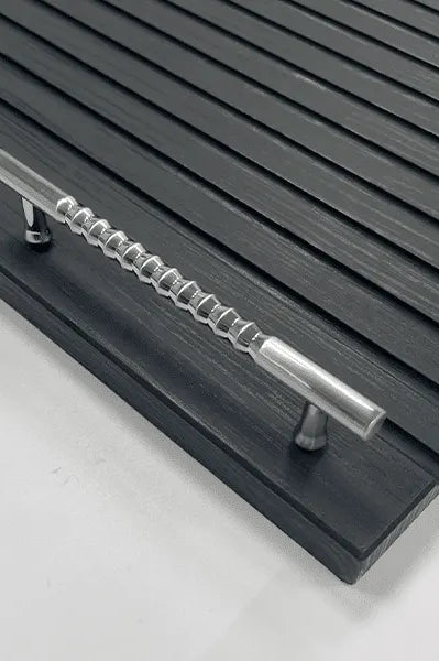 Kelmscott Spiral-Ribbed Bar Handle | Brushed Nickel | Aspin Collins