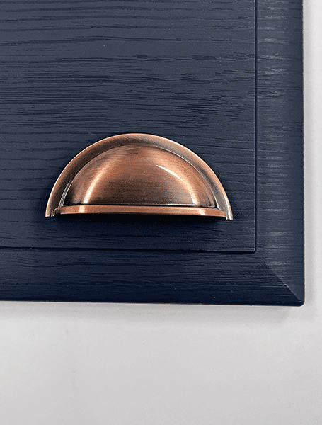 Dome Cup Handle – Fairmont | Vintage Brass Cupboard Pull | Aspin Collins