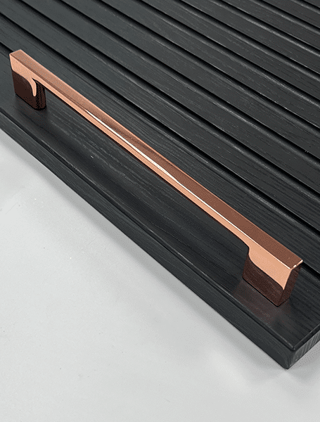 D Shaped Copper Square Bar Pull Handle 192mm | Carbrook | Aspin Collins