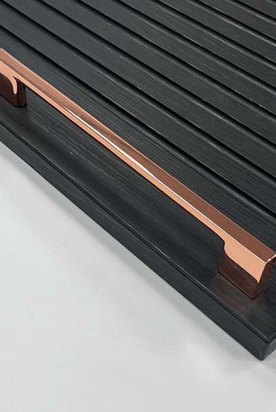 D Shaped Copper Square Bar Pull Handle 192mm | Carbrook | Aspin Collins