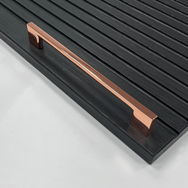 D Shaped Copper Square Bar Pull Handle 192mm | Carbrook | Aspin Collins