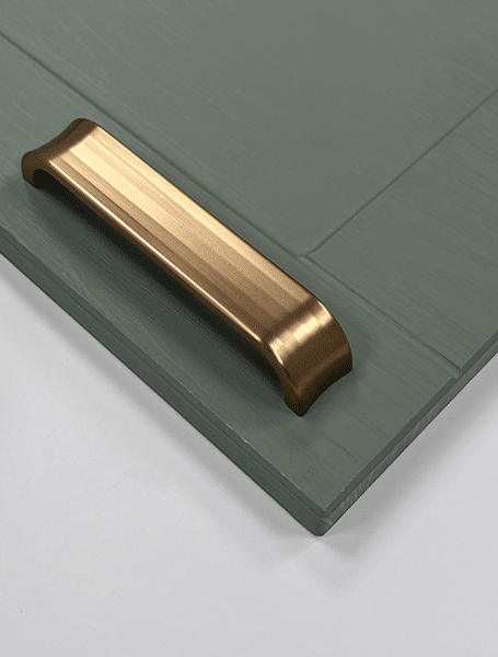 Hampton Curved Handle – Copper with Matching Knob | Aspin Collins