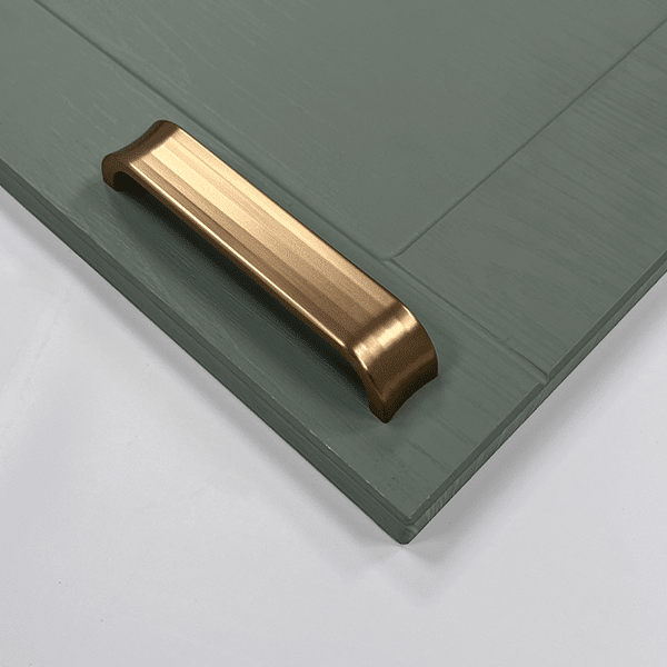 Hampton Curved Handle – Copper with Matching Knob | Aspin Collins