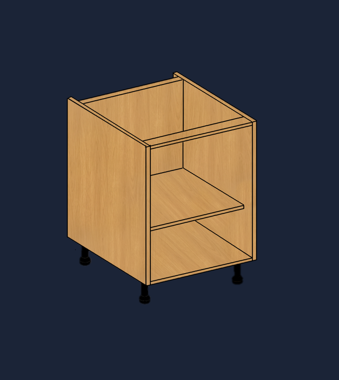 Single Base Kitchen Unit | Customisable Storage with Quick 2-Minute Assembly | Aspin Collins