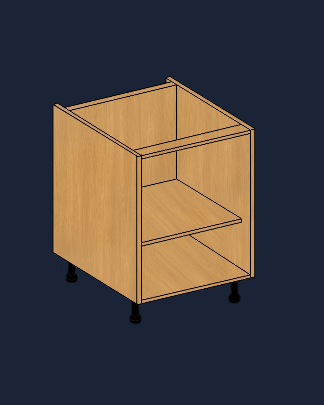 Single Base Kitchen Unit | Customisable Storage with Quick 2-Minute Assembly | Aspin Collins