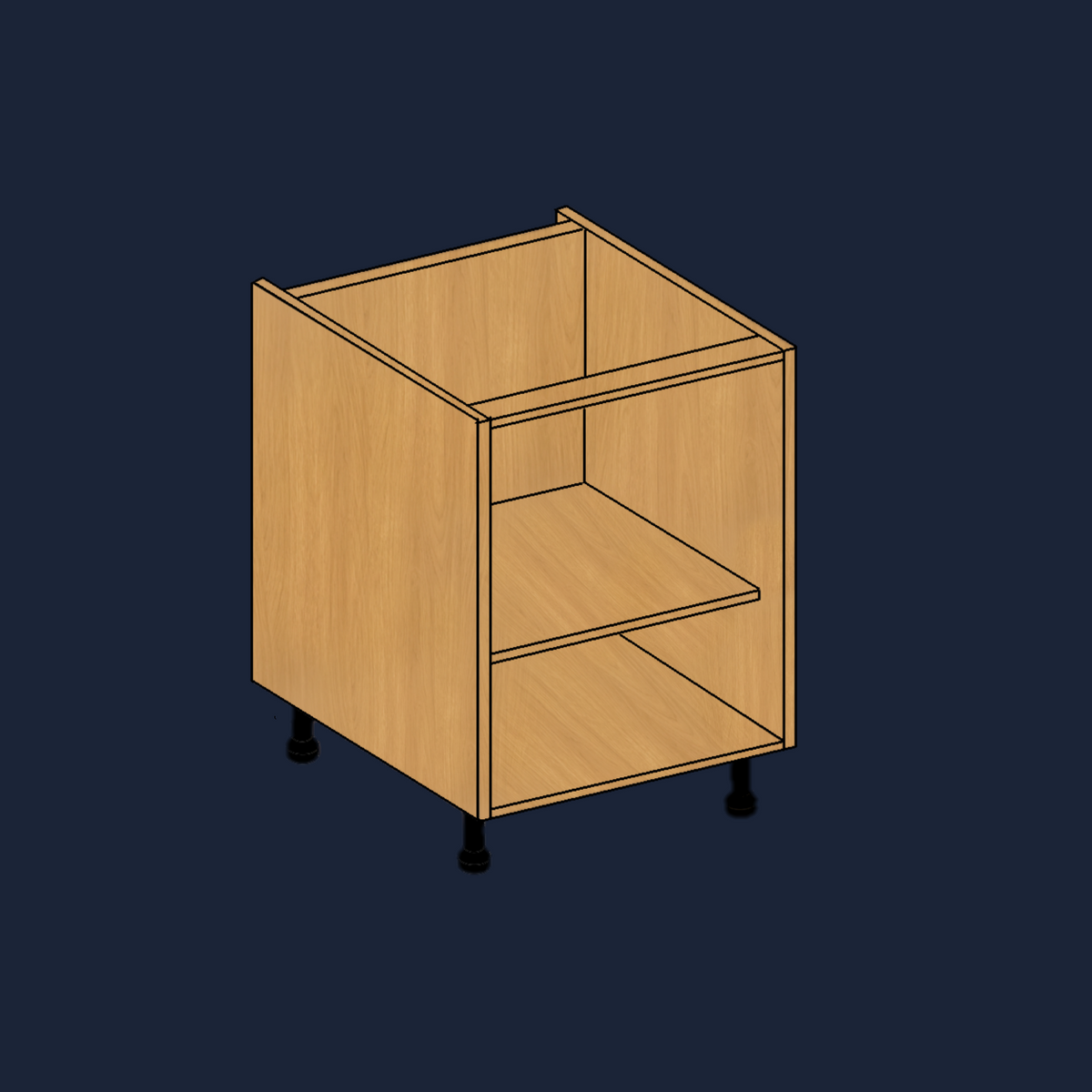 Single Base Kitchen Unit | Customisable Storage with Quick 2-Minute Assembly | Aspin Collins