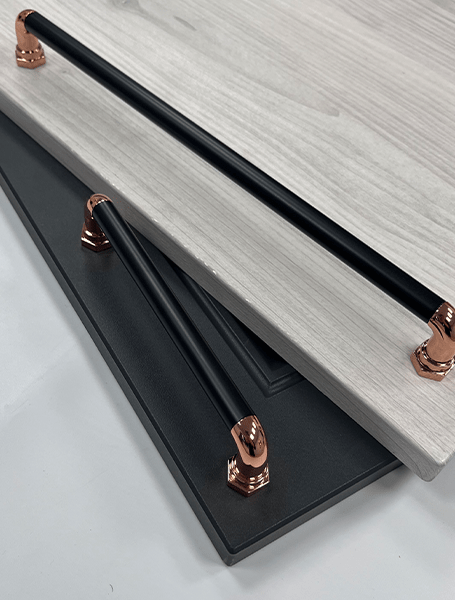 Pull Bar Handle – Copper & Black | Charm | Modern Cabinet Handle | Aspin Collins