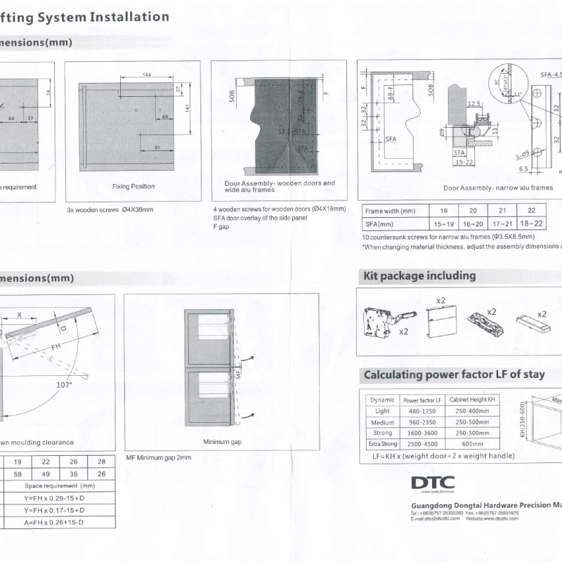 Lift System - DTC SQ Top Stay Lift System | Aspin Collins