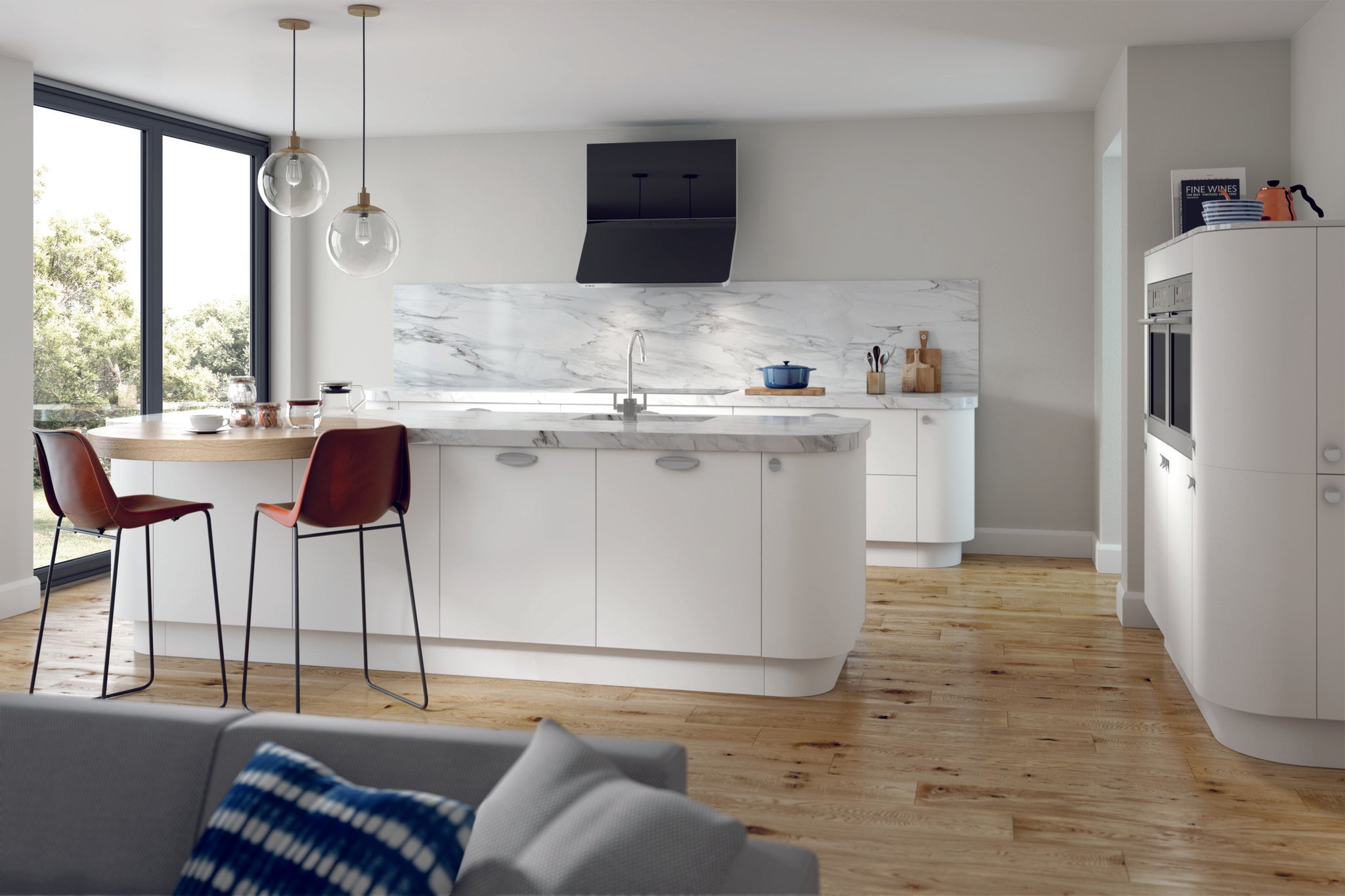 Kitchen Door - Valencia - White Matt - Aspin Collins