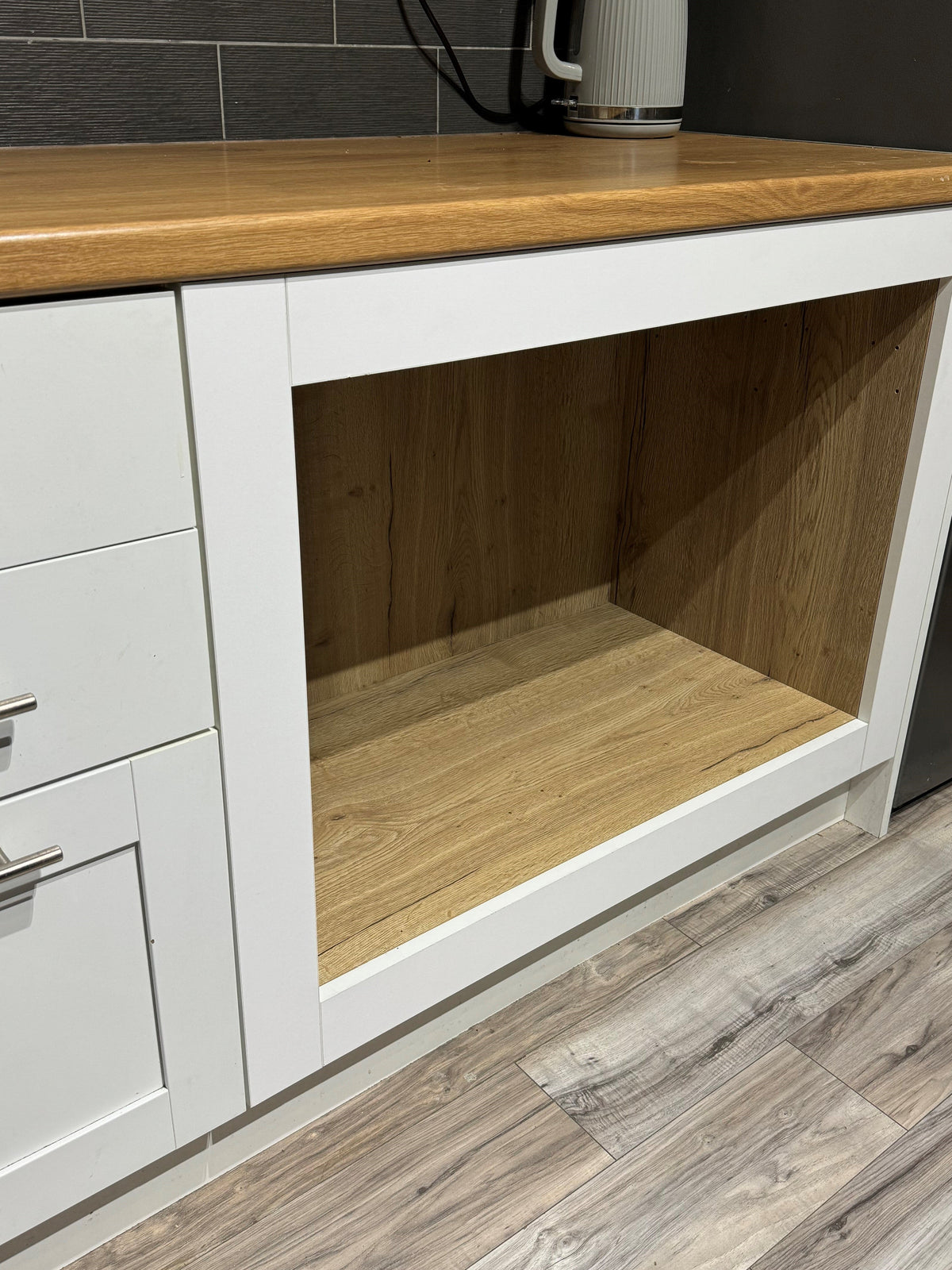 Integrated Kitchen Cabinet Dog Bed | DIY Flat Pack | Bespoke Look for Less | Aspin Collins