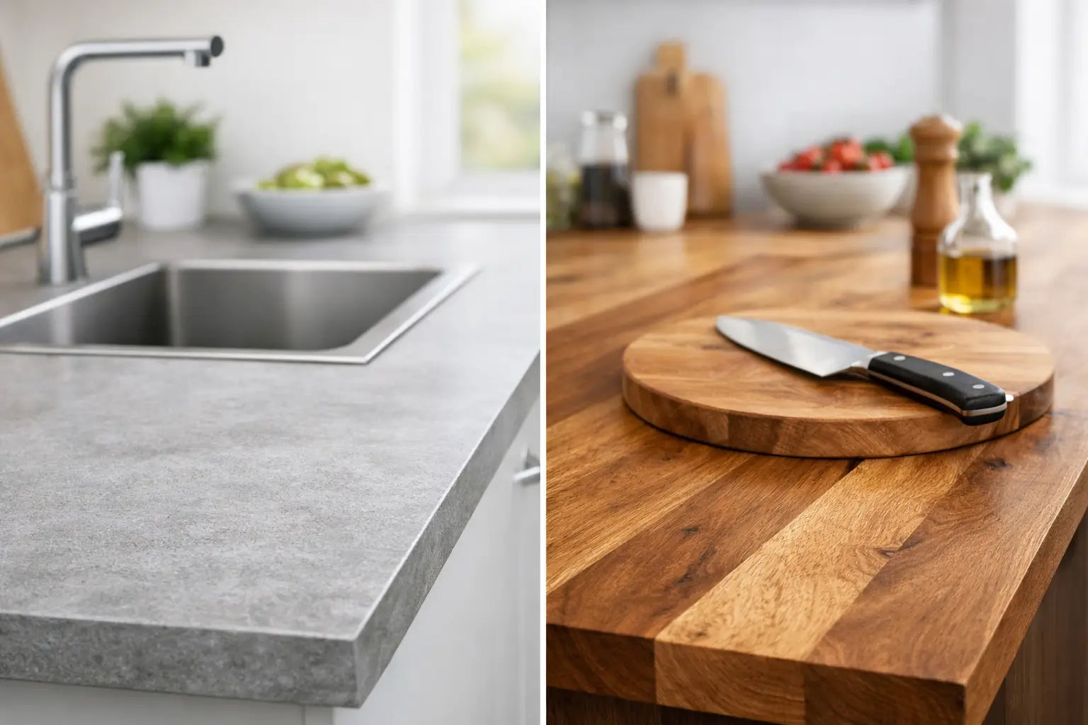 Laminate Worktops vs Solid Wood