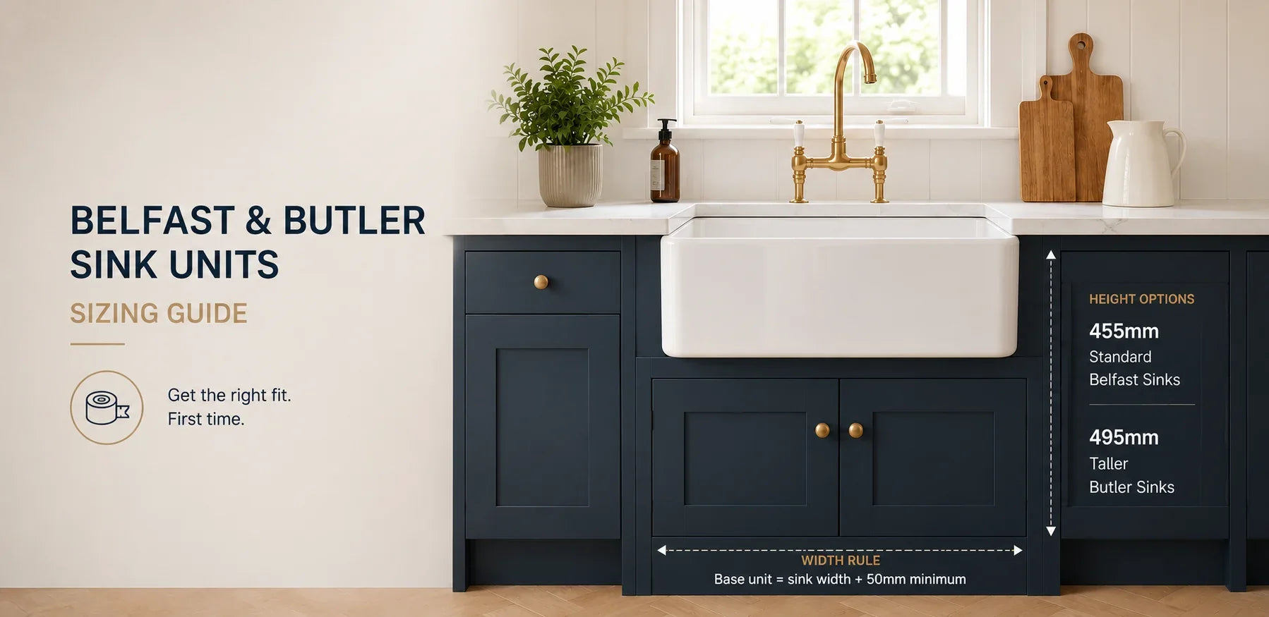 Belfast & Butler Sink Units: Sizing Guide | Aspin Collins 