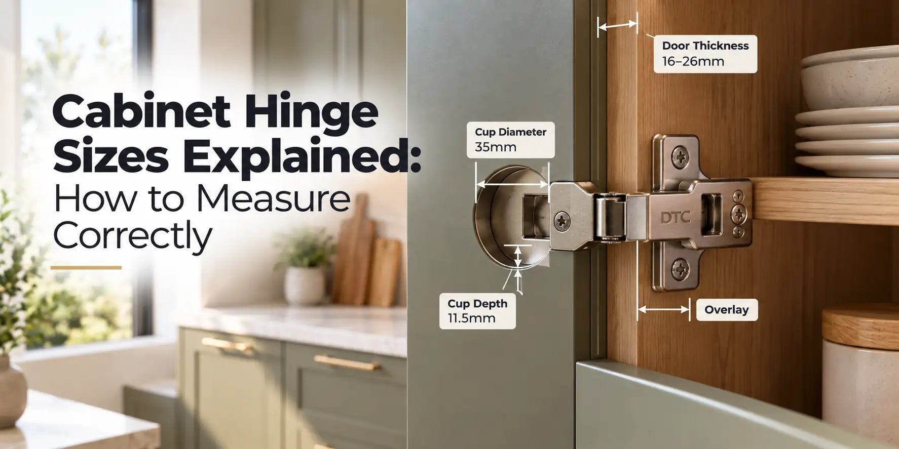 Cabinet Hinge Sizes Explained: How to Measure Correctly | Aspin Collins