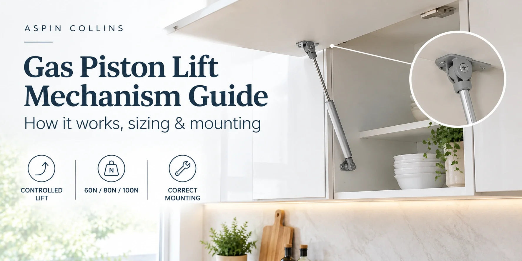 Gas Piston Lift-Up Door Mechanism Guide