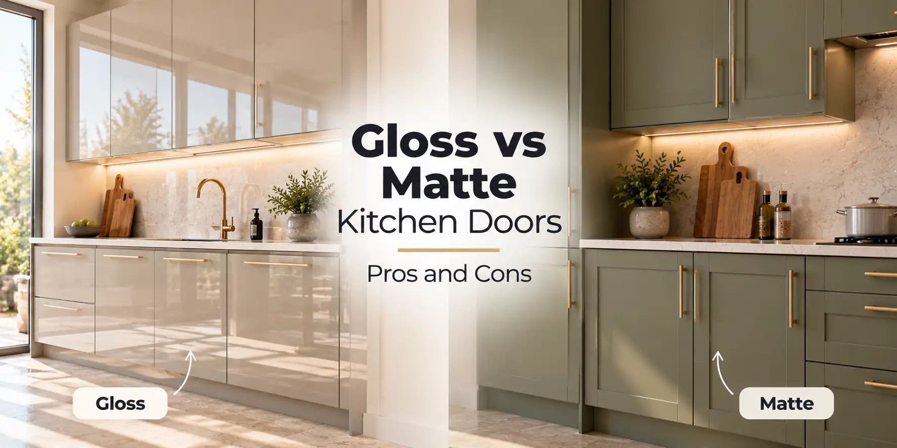 Gloss vs Matte Kitchen Doors: Pros and Cons