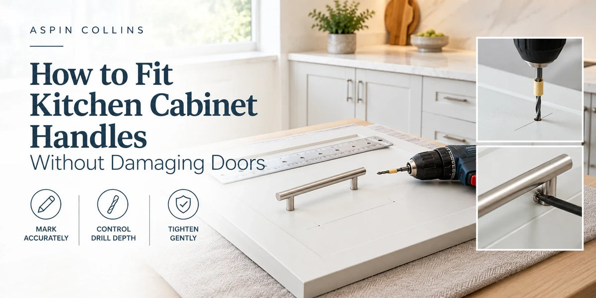 How to Fit Kitchen Cabinet Handles Without Damaging Doors