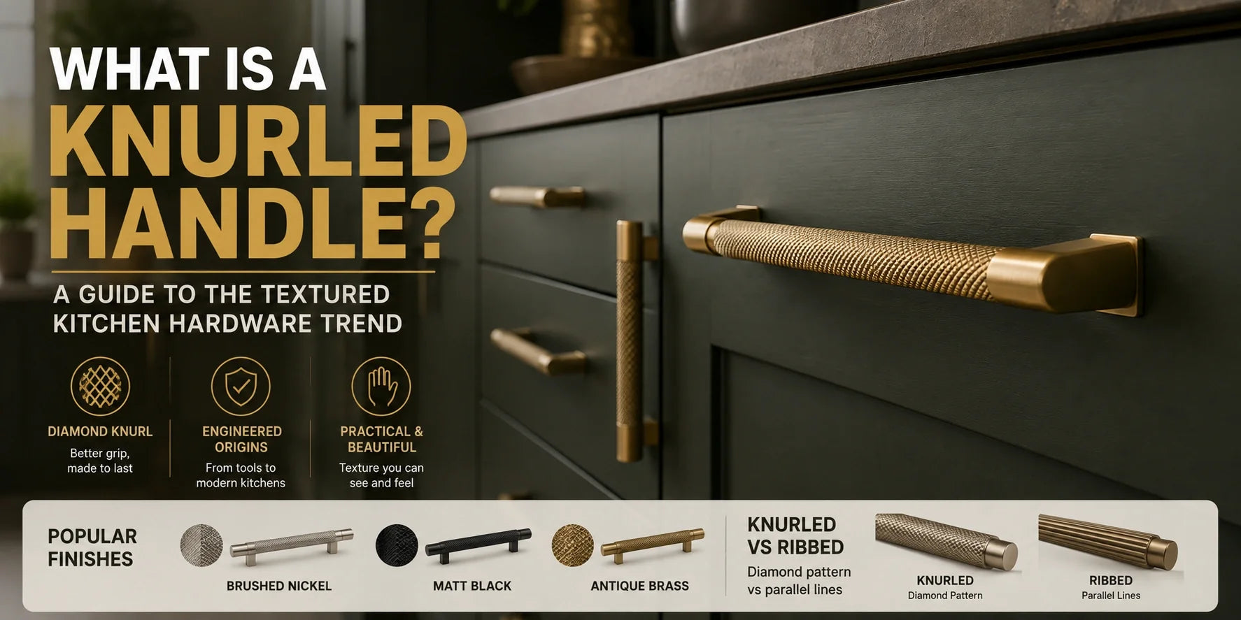 What Is a Knurled Handle? A Guide to the Textured Kitchen Hardware Trend | Aspin Collins