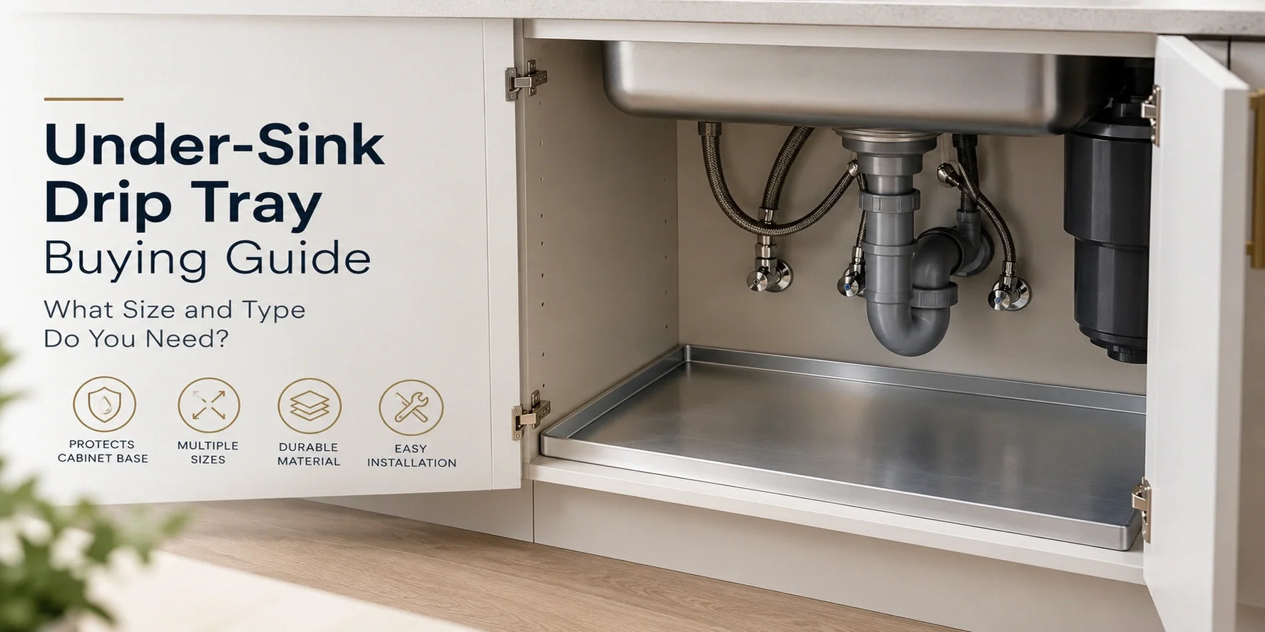 Under-Sink Drip Tray Buying Guide: What Size and Type Do You Need? | Aspin Collins