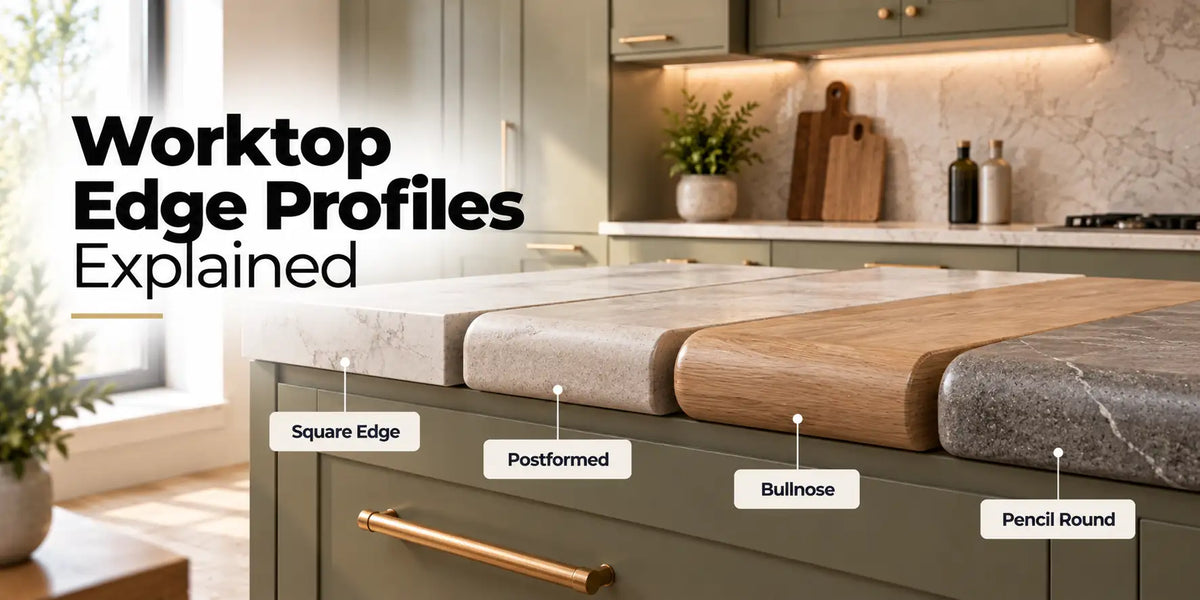Worktop Edge Profiles Explained: Square, Bullnose & More
