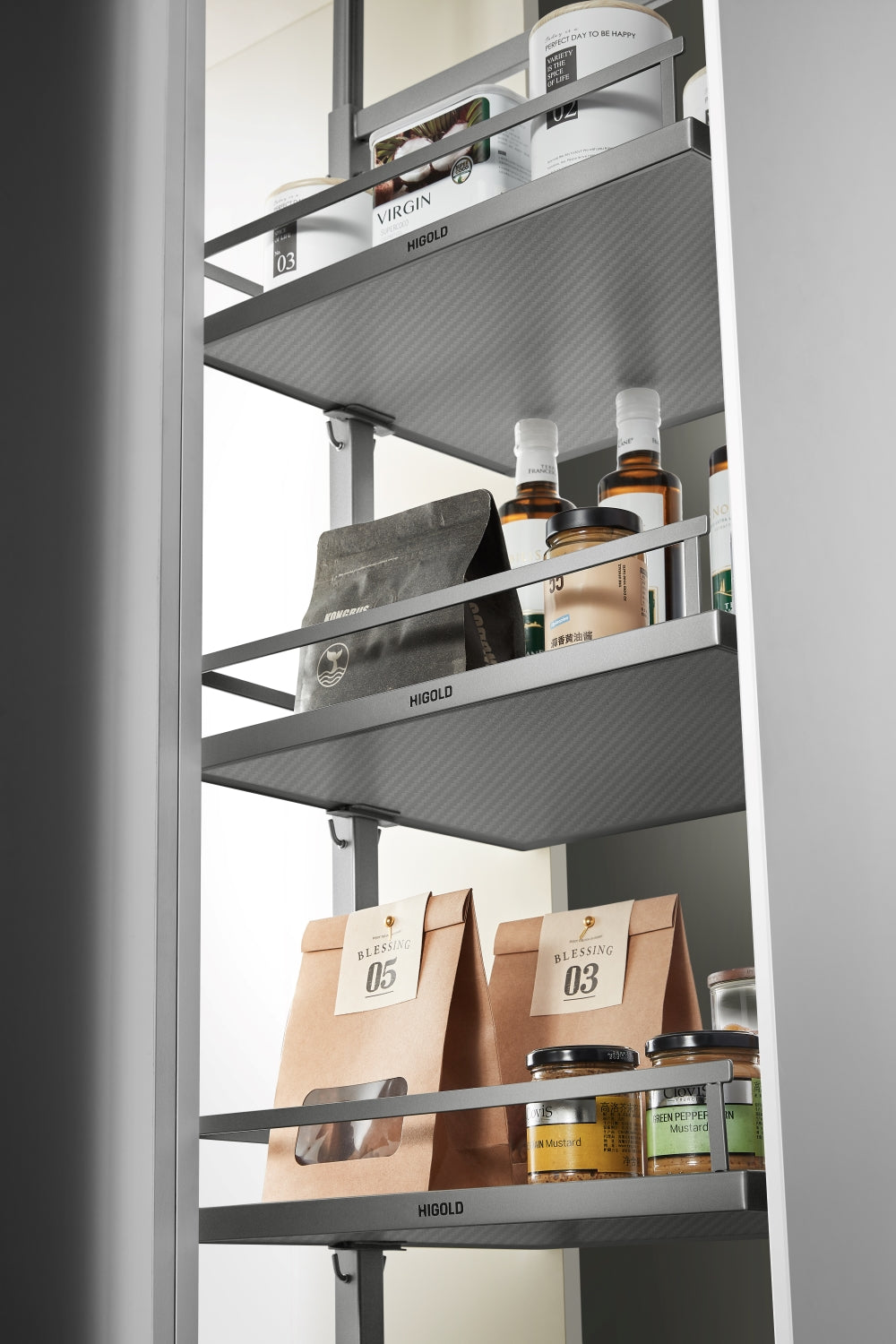 Kitchen Storage - 300mm Pull Out Larder Storage - Aspin Collins