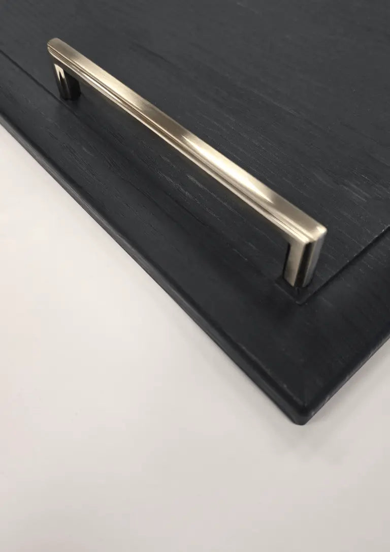 Thornbury Slim D-Handle with Matching Knob | Brushed Nikel | Aspin Collins