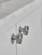 Simon - Knurled Cylinder Knob | Black Powder Coated or Inox Look | Aspin Collins
