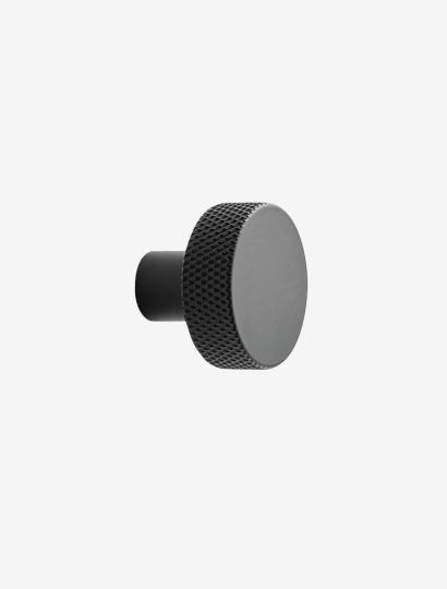 Simon - Knurled Cylinder Knob | Black Powder Coated or Inox Look | Aspin Collins