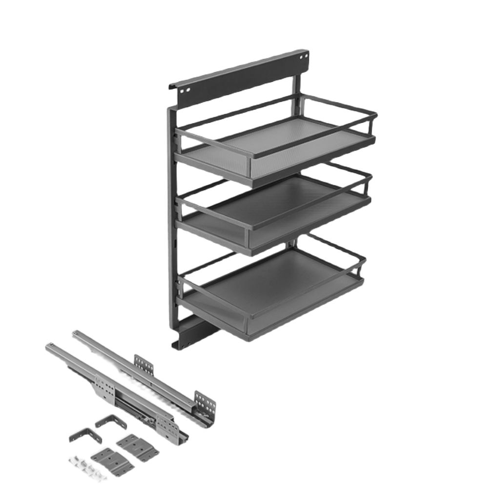 Kitchen Storage - 300 Pull Out Basket Unit - Aspin Collins