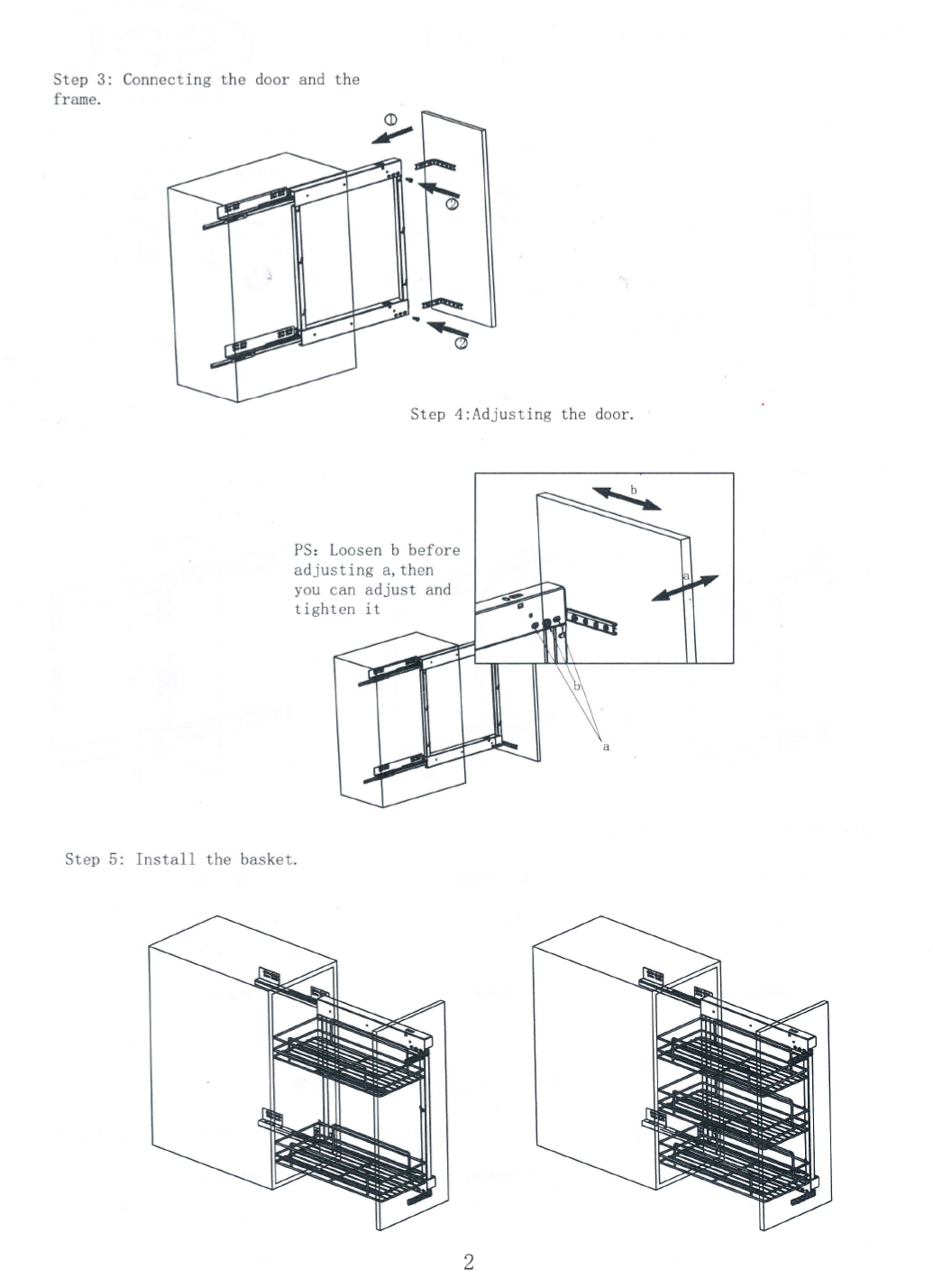 Kitchen Storage - 300 Pull Out Basket Unit - Aspin Collins