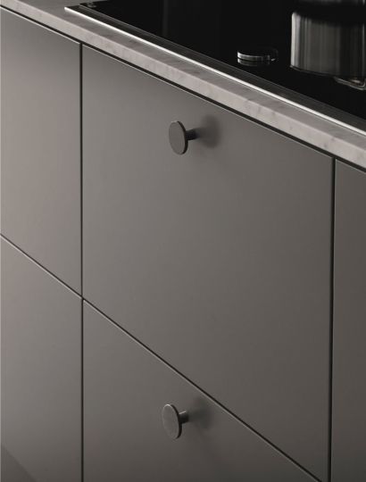Plato - Solberg Tapered Round Knob | Anthracite, Brass, Black, Inox & White | Aspin Collins